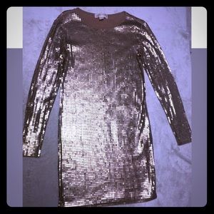Micheal Kors Gold Sequence short dress